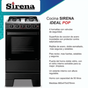 COCINA SIRENA GRIS MULTIGAS- SOLO EFECTIVO