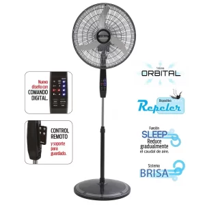 VENT.  PIE 20" LILIANA VVPD20R Orbital ASPAS METALICAS Repeler  C/CONTROL DIGITAL