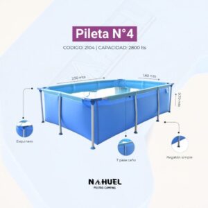 PILETA Nº 4 NAHUEL 2,50X1,60X0,70 (R)