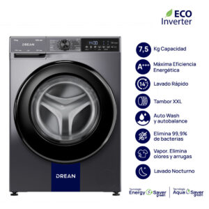 LAVARROPAS DREAN LFDR0710ISG0 C. FRONTAL INVERTER 7,5 Kg Gris