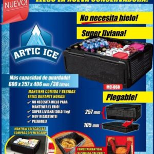 CONSERVADORA TERMICA ARTIC PLEGABLE 38LITROS 60cmx40cmx26cm (R)