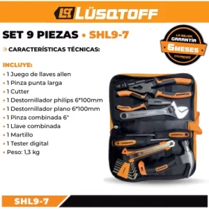 SET 9 PIEZAS SHL9-7 LUSQTOFF (R)