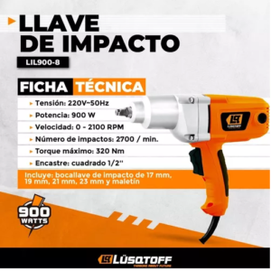 LLAVE DE IMPACTO LIL900-8 900W LUSQTOFF (R)