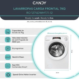 LAVARROPAS  CANDY RO1274DWMT 7KG 1200RPM WIFI-INVERTER(R)