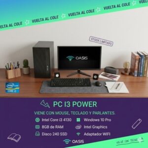 PC COMPLETA +MONITOR OASIS 18.5" INTEL i3 8GB-240GB W10 PRO (R)
