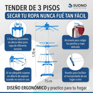 TENDER DE PIE PARA ROPA SUONO (R)