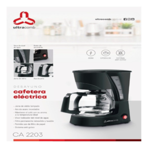 CAFETERA ELECTRICA ULTRACOMB CA2203 DE FILTRO 6 POCILLOS (R)