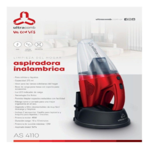 ASPIRADORA INALÁMBRICA ULTRACOMB AS-4110 375ML (R)