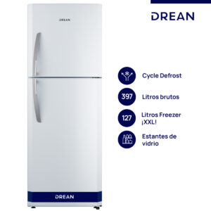 HELADERA DREAN HDR400F30B CÍCLICA 397LTS-BLANCA