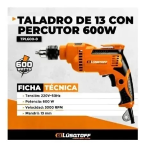 TALADRO PERCUTOR 600W TPL-600-8 13 MM LUSQTOFF (R)