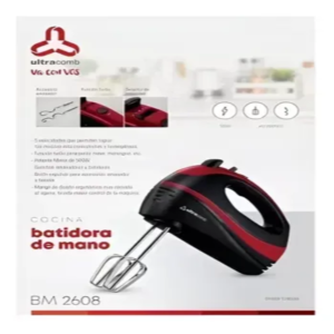 BATIDORA DE MANO ULTRACOMB BM-2608 (R)