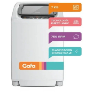 LAVARROPAS CARGA SUPERIOR GAFA FUZZYFIT 7KG 750 RPM BLANCO (R)
