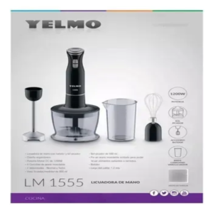 MINIPIMER YELMO LM-1555 MIXER + VASO MEDIDOR 1200W NEGRO (R)