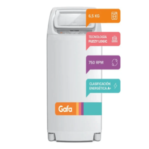 LAVARROPAS AUTOMÁTICO GAFA DIGIFIT 6.5KG CARGA SUPERIOR (R)