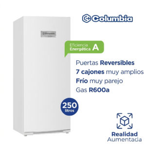 FREEZER  COLUMBIA CFV25/9 VERTICAL-250LTS- 7 CAJONES