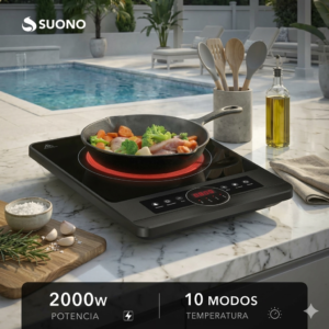 ANAFE PORTATIL SUONO NEGRO HOG0346NEG (R)