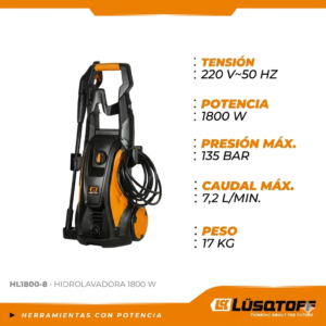 HIDROLAVADORA HL1800-8 1800W LUSQTOFF (R)