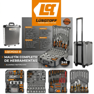 MALETIN COMPLETO DE HERRAMIENTAS LUSQTOFF LQCM-245-8 (R)